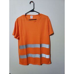 Sport High Visibility Orange Reflective Safety T-Shirt XXXL Tag Fits Like L/XL